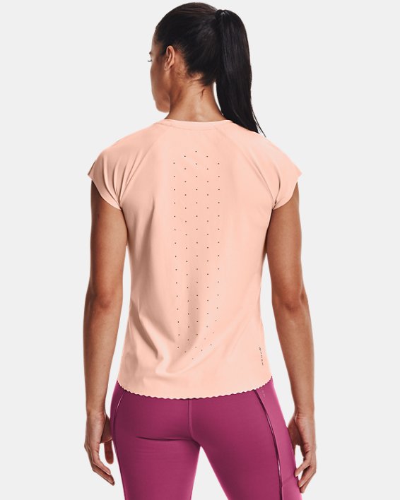 Women's UA RUSH™ Perf Short Sleeve, Pink, pdpMainDesktop image number 1